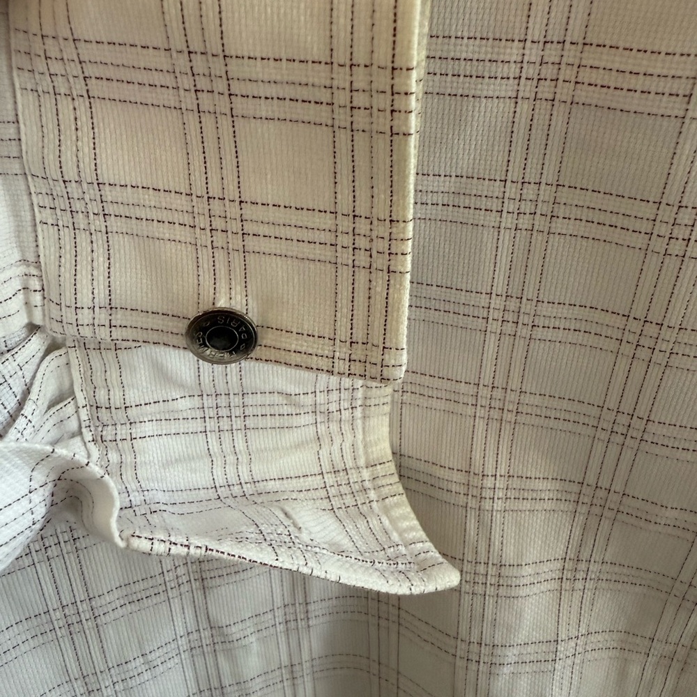 Men's Hermes White Checkered Shirt - Picture 3 of 11